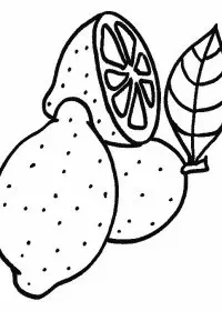 Fisă de colorat cu Fructe lamaie de colorat p07