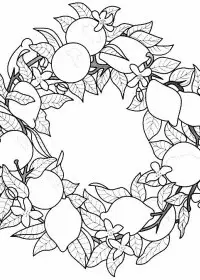 Fisă de colorat cu Fructe lamaie de colorat p12