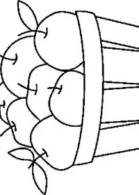 Fisă de colorat cu Fructe mere de colorat p08