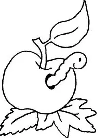 Fisă de colorat cu Fructe mere de colorat p11