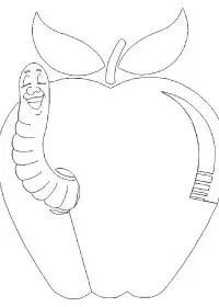 Fisă de colorat cu Fructe mere de colorat p12