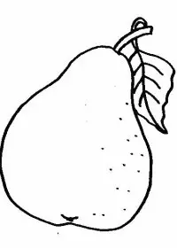 Fisă de colorat cu Fructe pere de colorat p01