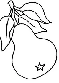 Fisă de colorat cu Fructe pere de colorat p02