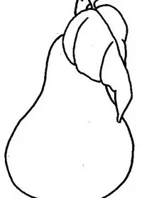 Fisă de colorat cu Fructe pere de colorat p10