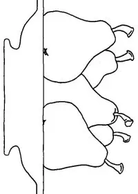 Fisă de colorat cu Fructe pere de colorat p13