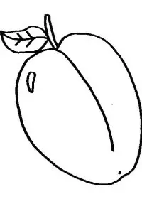 Fisă de colorat cu Fructe prune de colorat p01