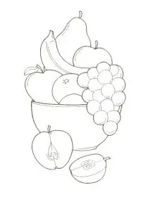 Fisă de colorat cu Fructe si legume de colorat p03