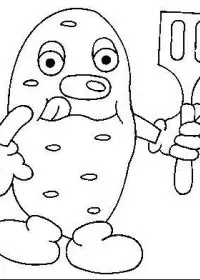 Fisă de colorat cu Fructe si legume de colorat p17