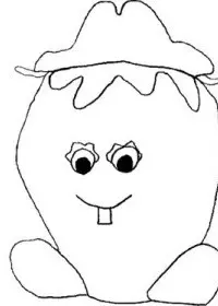 Fisă de colorat cu Fructe si legume de colorat p45