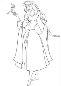Fisă de colorat cu Frumoasa din padurea adormita de colorat p02
