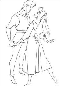 Fisă de colorat cu Frumoasa din padurea adormita de colorat p08