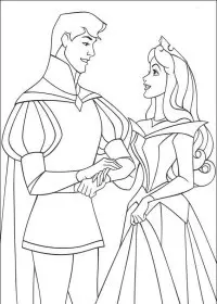 Fisă de colorat cu Frumoasa din padurea adormita de colorat p11