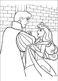 Fisă de colorat cu Frumoasa din padurea adormita de colorat p14