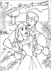 Fisă de colorat cu Frumoasa din padurea adormita de colorat p16