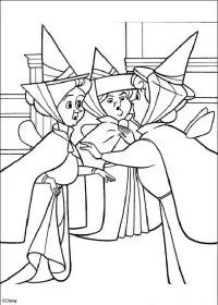 Fisă de colorat cu Frumoasa din padurea adormita de colorat p17