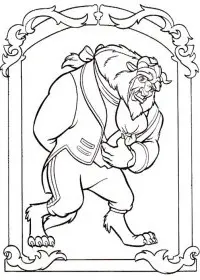 Frumoasa Si Bestia de colorat