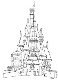 Fisă de colorat cu Frumoasa si bestia de colorat p02