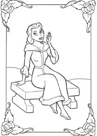 Fisă de colorat cu Frumoasa si bestia de colorat p05