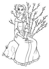 Fisă de colorat cu Frumoasa si bestia de colorat p07