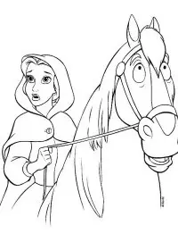 Fisă de colorat cu Frumoasa si bestia de colorat p09