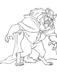 Fisă de colorat cu Frumoasa si bestia de colorat p10