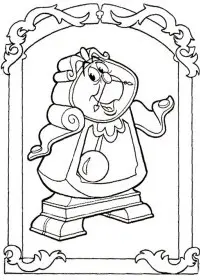 Fisă de colorat cu Frumoasa si bestia de colorat p12