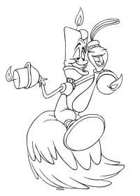 Fisă de colorat cu Frumoasa si bestia de colorat p14