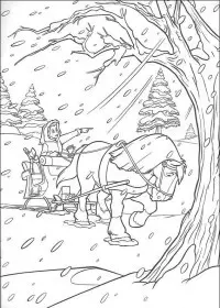 Fisă de colorat cu Frumoasa si bestia de colorat p22