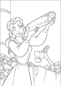 Fisă de colorat cu Frumoasa si bestia de colorat p23