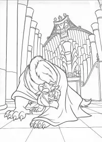 Fisă de colorat cu Frumoasa si bestia de colorat p28