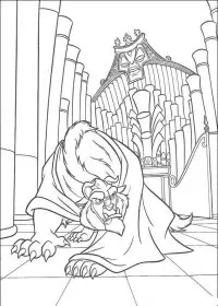 Fisă de colorat cu Frumoasa si bestia de colorat p30