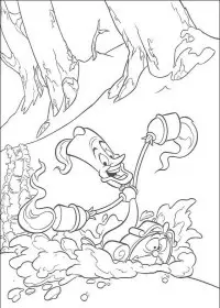 Fisă de colorat cu Frumoasa si bestia de colorat p32