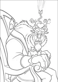 Fisă de colorat cu Frumoasa si bestia de colorat p37