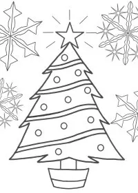 Fisă de colorat cu Fulgi de nea de colorat p02