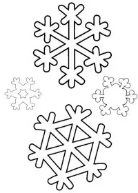 Fisă de colorat cu Fulgi de nea de colorat p07