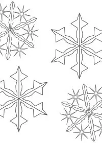 Fisă de colorat cu Fulgi de nea de colorat p08