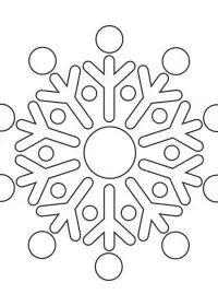 Fisă de colorat cu Fulgi de nea de colorat p09