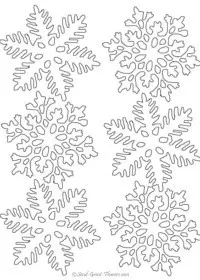 Fisă de colorat cu Fulgi de nea de colorat p10