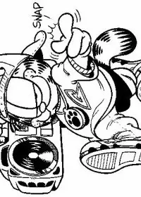 Fisă de colorat cu Garfield de colorat p04