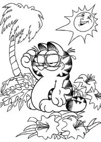 Fisă de colorat cu Garfield de colorat p12