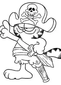 Fisă de colorat cu Garfield de colorat p14