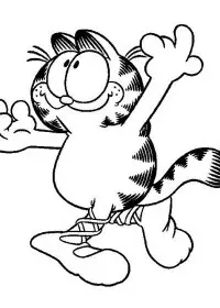 Fisă de colorat cu Garfield de colorat p17