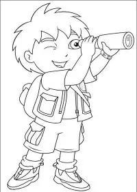 Fisă de colorat cu Go diego go de colorat p03
