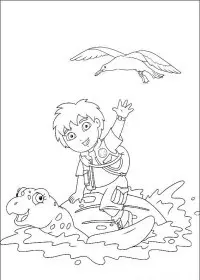 Fisă de colorat cu Go diego go de colorat p07