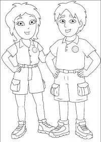 Fisă de colorat cu Go diego go de colorat p08