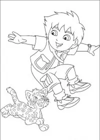 Fisă de colorat cu Go diego go de colorat p10