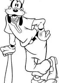 Fisă de colorat cu Goofy de colorat p03