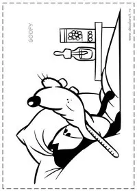 Fisă de colorat cu Goofy de colorat p05