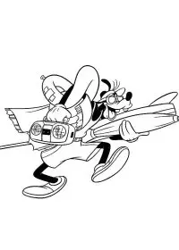 Fisă de colorat cu Goofy de colorat p06