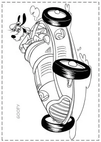Fisă de colorat cu Goofy de colorat p07